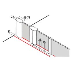 Kermi Duschkabine Pega Pendeltür 1F mit Festfeld 1AL 2000x1300x22mm ESG SR Arena C... KERMI-PE1AL13020VNK 4051484499725 (Abb. 1)