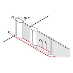 Kermi Duschkabine Pega Pendeltür 1F mit Festfeld 1AL 2000x1300x22mm ESG SR Arena C... KERMI-PE1AL13020VNK 4051484499725 (Abb. 1)