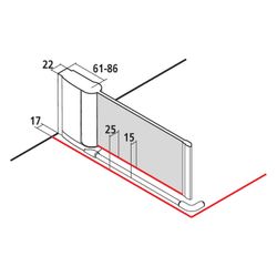 Kermi Duschkabine Pega Eckeinstieg Pendeltür Halbteil 1EL 1850x780x22mm ESG Klar 6... KERMI-PE1EL07818VPK 4051484503439 (Abb. 1)