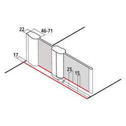 Kermi Duschkabine Pega Pendeltür 1F mit Festfeld 1FL 2000x1100x22mm ESG Klar 6mm S... KERMI-PE1FL11020VAK 4051484507291 (Abb. 1)