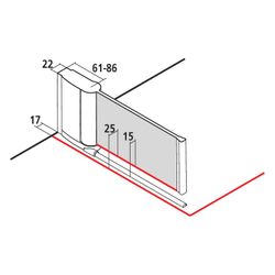 Kermi Duschkabine Pega Pendeltür 1F 1KR 2000x900x22mm ESG Klar 6mm Silber Hochglan... KERMI-PE1KR09020VAK 4051484513698 (Abb. 1)