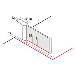 Kermi Duschkabine Pega Pendeltür 1F 1KR 2000x900x22mm ESG Klar 6mm Silber Hochglan... KERMI-PE1KR09020VAK 4051484513698 (Abb. 1)