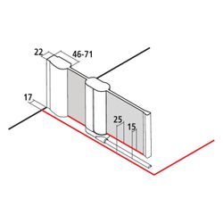 Kermi Duschkabine Pega Pendeltür 1F mit Festfeld 1NL 1850x800x22mm ESG Klar 6mm Si... KERMI-PE1NL08018VPK 4051484514435 (Abb. 1)