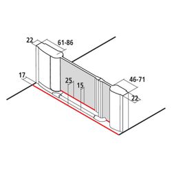 Kermi Duschkabine Pega Pendeltür 1F mit Festfeld 1OR 2000x1000x27mm ESG SR Arena C... KERMI-PE1OR10020VZK 4051484520382 (Abb. 1)