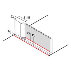 Kermi Duschkabine Pega Pendeltür 1F 1TL 2000x900x27mm ESG Klar 6mm Silber Hochglan... KERMI-PE1TL09020VPK 4051484523130 (Abb. 1)