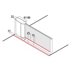 Kermi Duschkabine Pega Pendeltür 1F 1TL 2000x900x27mm ESG Klar 6mm Silber Hochglan... KERMI-PE1TL09020VPK 4051484523130 (Abb. 1)