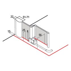 Kermi Duschkabine Pega Eckeinstieg 2T Gleittür bodenfrei Halbteil C2R 2000x900x27m... KERMI-PEC2R09020VPK 4051484531067 (Abb. 1)