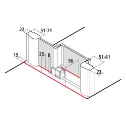 Kermi Duschkabine Pega Gleittür 2T bodenfrei Festfeld D2R 2000x1700x27mm ESG Klar ... KERMI-PED2R17020VAK 4051484537519 (Abb. 1)