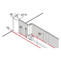 Kermi Duschkabine Pega Gleittür 4T bodenfrei Festfeld D4B 2000x1600x47mm ESG Klar ... KERMI-PED4B16020VAK 4051484539117 (Abb. 1)