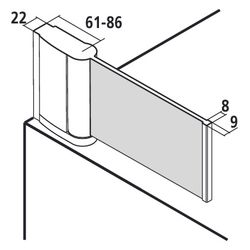 Kermi Badewannenaufsatz Pega Pendelflügel DFL 1500x750x27mm ESG Klar 6mm Silber Ho... KERMI-PEDFL07515VPK 4051484539711 (Abb. 1)