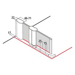Kermi Duschkabine Pega Eckeinstieg 2T Pendel-Falttür Festfeld Halbteil EPR 2000x90... KERMI-PEEPR09020VAK 4051484543176 (Abb. 1)
