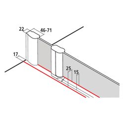 Kermi Duschkabine Pega Viertelkreis Pendel Festfeld P55 2000x900x22mm ESG Klar 6mm... KERMI-PEP5509020VAK 4051484545491 (Abb. 1)