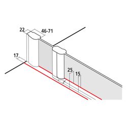 Kermi Duschkabine Pega Viertelkreis Pendel Festfeld P55 2000x900x22mm ESG Klar 6mm... KERMI-PEP5509020VAK 4051484545491 (Abb. 1)