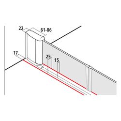 Kermi Duschkabine Pega Pendeltür PTD 2000x900x27mm ESG Klar 6mm Silber Hochglanz A... KERMI-PEPTD09020VAK 4051484551430 (Abb. 1)