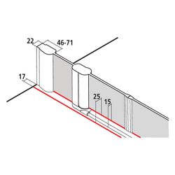 Kermi Duschkabine Pega Pendeltür mit Festfeldern PTF 1850x1230x27mm ESG SR Opaco 6... KERMI-PEPTF12318VYK 4051484553014 (Abb. 1)