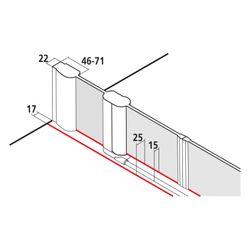 Kermi Duschkabine Pega Pendeltür mit Festfeldern PTF 1850x1230x27mm ESG SR Opaco 6... KERMI-PEPTF12318VYK 4051484553014 (Abb. 1)