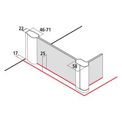 Kermi Walk-In Wall Pega beweglich Flügel TFL 2000x830x27mm ESG SR Arena C 6mm Silb... KERMI-PETFL08320VZK 4051484555322 (Abb. 1)