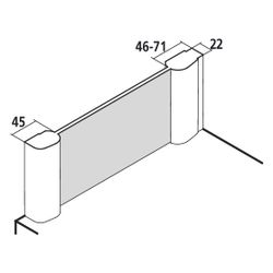 Kermi Seitenwand Pega verkürzt auf Badewanne TVD 1600x700x27mm ESG SR Opaco 6mm Si... KERMI-PETVD07016VYK 4051484558613 (Abb. 1)