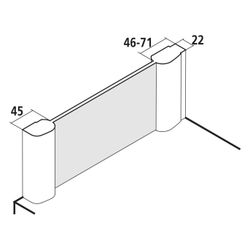 Kermi Seitenwand Pega verkürzt auf Badewanne TVD 1600x700x27mm ESG SR Opaco 6mm Si... KERMI-PETVD07016VYK 4051484558613 (Abb. 1)