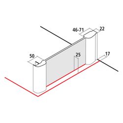 Kermi Seitenwand Pega TWD 2000x900x27mm ESG Klar 6mm Silber Hochglanz Anschlag lin... KERMI-PETWD09020VPK 4051484561279 (Abb. 1)