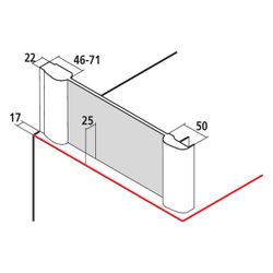 Kermi Seitenwand Pega TWD 2000x900x27mm ESG Klar 6mm Silber Hochglanz Anschlag lin... KERMI-PETWD09020VPK 4051484561279 (Abb. 1)
