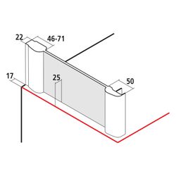Kermi Seitenwand Pega TWD 2000x900x27mm ESG Klar 6mm Silber Hochglanz Anschlag lin... KERMI-PETWD09020VPK 4051484561279 (Abb. 1)