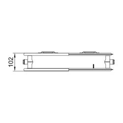 Kermi Line-K therm-x2 Hygiene Flachheizkörper feinprofiliert Typ 20 605x102x405m... KERMI-PLK200600401N2K 4037486491158 (Abb. 1)