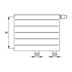 Kermi Line-Vplus therm-x2 Hygiene Flachheizkörper feinprofiliert Typ 20 Weiß 605... KERMI-PLP200601401L1K 4037486728186 (Abb. 1)