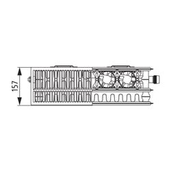 Kermi Plan-Vplus x-flair therm-x2 Wärmepumpenheizkörper glatt Typ 33 Weiß 605x15... KERMI-PTP3L0601001L1K 4063769261262 (Abb. 1)