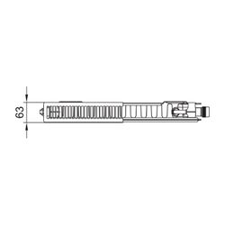 Kermi Plan-V Typ 11 BH605x63x1405mm weiß, 10 bar, Ventil rechts, mit Abdeckung... KERMI-PTV110601401R1K 4037486038896 (Abb. 1)