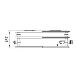 Kermi Plan-V therm-x2 Hygiene Flachheizkörper glatt Typ 30 Weiß 705x157x705mm Ve... KERMI-PTV300700701R1K 4063769419083 (Abb. 1)