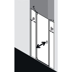 Kermi Duschkabine Raya Pendeltür 1F mit Festfeld 1AL 2000x1000x32mm ESG SR Opaco 6... KERMI-RA1AL100201UK 4051484411475 (Abb. 1)