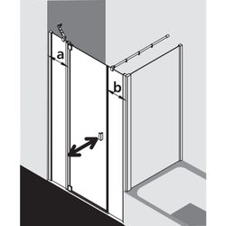 Kermi Duschkabine Raya Pendeltür 1F mit Festfeld 1AL 2000x1000x32mm ESG Klar 6mm S... KERMI-RA1AL10020VPK 4051484411529 (Abb. 1)