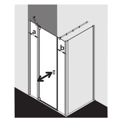 Kermi Duschkabine Raya Pendeltür 1F mit Festfeld 1AL 2000x1000x32mm ESG Klar 6mm S... KERMI-RA1AL10020VPK 4051484411529 (Abb. 1)