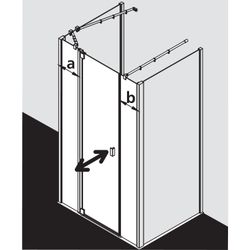 Kermi Duschkabine Raya Pendeltür 1F mit Festfeld 1AL 2000x1000x32mm ESG SR Opaco 6... KERMI-RA1AL100201UK 4051484411475 (Abb. 1)
