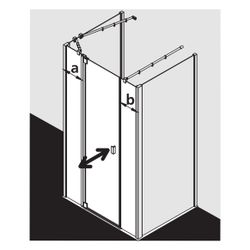 Kermi Duschkabine Raya Pendeltür 1F mit Festfeld 1AL 2000x1000x32mm ESG SR Opaco 6... KERMI-RA1AL100201UK 4051484411475 (Abb. 1)