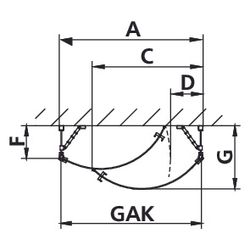 Kermi Duschkabine Raya Halbkreis Pendeltür Festfeld Z20 2000x900x32mm ESG Klar 6mm... KERMI-RAZ20090201PK 4051484387046 (Abb. 1)