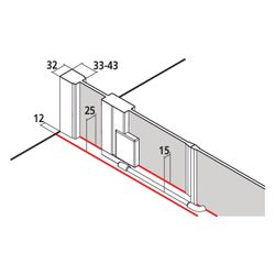 Kermi Duschkabine Raya Pendeltür 1F mit Festfeld 1AL 1850x1400x32mm ESG SR Opaco 6... KERMI-RA1AL140181UK 4051484412793 (Abb. 1)