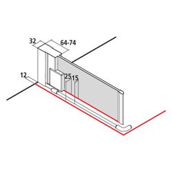 Kermi Duschkabine Raya Eckeinstieg Pendeltür Halbteil 1EL 2000x1030x32mm ESG Klar ... KERMI-RA1EL10320VAK 4051484385059 (Abb. 1)