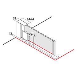 Kermi Duschkabine Raya Eckeinstieg Pendeltür Halbteil 1EL 2000x1030x32mm ESG Klar ... KERMI-RA1EL10320VAK 4051484385059 (Abb. 1)