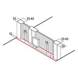 Kermi Duschkabine Raya Pendeltür 1F mit Festfeld 1GL 2000x1000x32mm ESG SR Opaco 6... KERMI-RA1GL10020VYK 4051484194866 (Abb. 1)