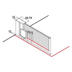 Kermi Duschkabine Raya Pendeltür 1F 1KR 2000x1000x32mm ESG Klar 6mm Silber Hochgla... KERMI-RA1KR10020VPK 4051484452799 (Abb. 1)