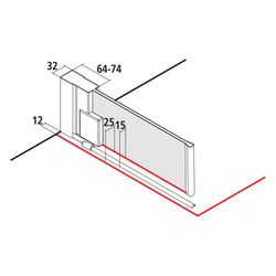 Kermi Duschkabine Raya Pendeltür 1F 1KR 2000x1000x32mm ESG Klar 6mm Silber Hochgla... KERMI-RA1KR10020VPK 4051484452799 (Abb. 1)
