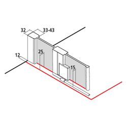 Kermi Pendeltür RAYA 1NL 1000x 2000 BV: 970-1000 SIMG ESG Klar STR3... KERMI-RA1NL100201BK 4051484833611 (Abb. 1)