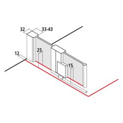 Kermi Pendeltür RAYA 1NL 1000x 2000 BV: 970-1000 SIMG ESG Klar STR3... KERMI-RA1NL100201BK 4051484833611 (Abb. 1)