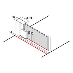 Kermi Duschkabine Raya Pendeltür 1F 1TL 2000x780x32mm ESG Klar 6mm Silber Mattglan... KERMI-RA1TL078201AK 4051484441908 (Abb. 1)