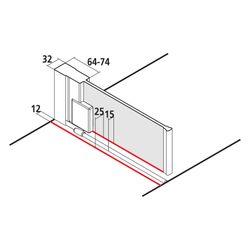 Kermi Duschkabine Raya Pendeltür 1F 1TL 2000x780x32mm ESG Klar 6mm Silber Mattglan... KERMI-RA1TL078201AK 4051484441908 (Abb. 1)