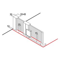 Kermi Duschkabine Raya Eckeinstieg 2T Pendel-Falttür Festfeld Halbteil EPL 2000x90... KERMI-RAEPL09020VUK 4051484200970 (Abb. 1)