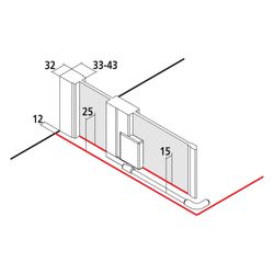 Kermi Duschkabine Raya Eckeinstieg 2T Pendel-Falttür Festfeld Halbteil EPL 2000x90... KERMI-RAEPL09020VUK 4051484200970 (Abb. 1)