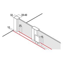 Kermi Duschkabine Raya Viertelkreis Pendel Festfeld P50 2000x800x32mm ESG Klar 6mm... KERMI-RAP5008020VPK 4051484203667 (Abb. 1)